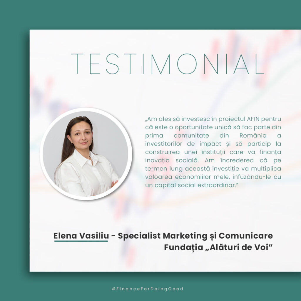 Elena Vasiliu - Specialist Marketing și Comunicare Fundația Alături de Voi